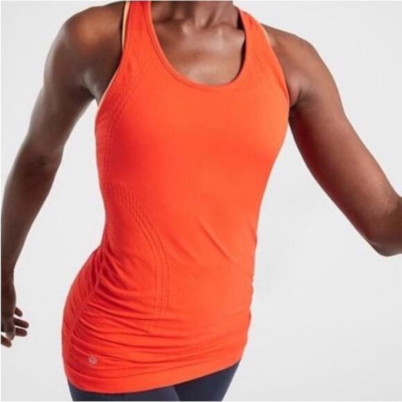 Athleta Speedlight Racerback Tank Top S Orange - Picture 1 of 7